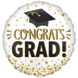 Graduation Foil Balloon Congrats Grad Gold Glitter