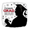 Foil Balloon Congrats Grad Man