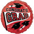 Graduation Foil Balloon Red Congrats Grad