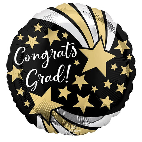 Foil Balloon Congrats Grad Shooting Stars