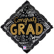 Graduation Foil Balloon Congrats Grad Words