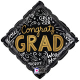Graduation Foil Balloon Congrats Grad Words