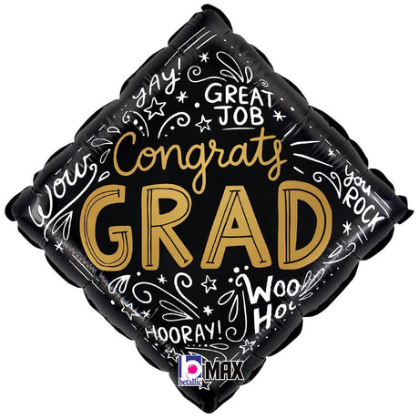 Graduation Foil Balloon Congrats Grad Words