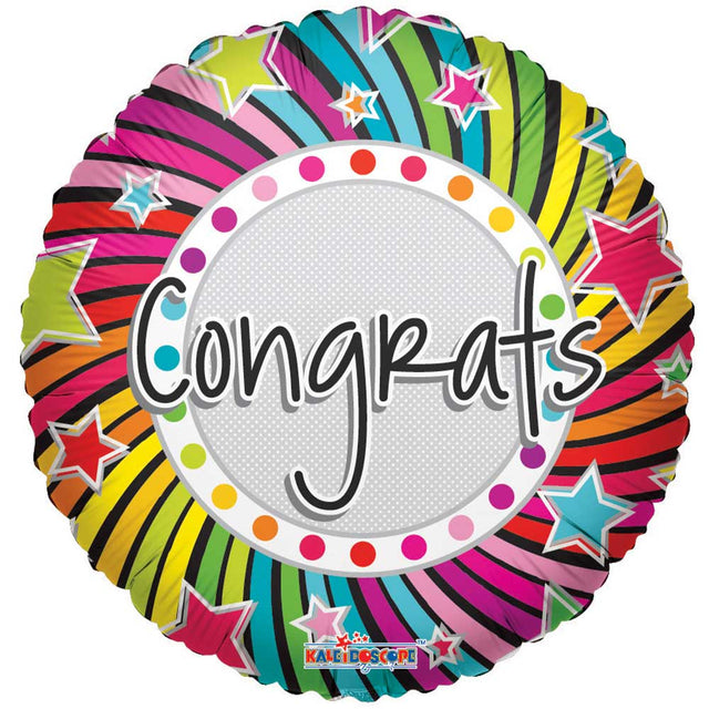Foil Congrats Spiral Balloon 18 Inch