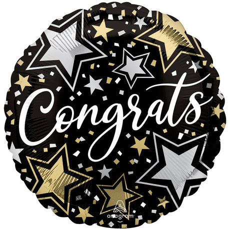 Foil Balloon Congrats Stars 18 Inch
