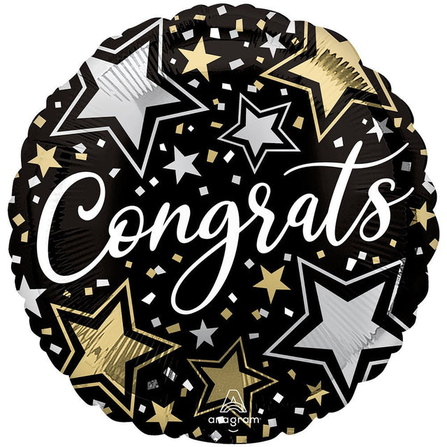 Foil Balloon Congrats Stars 18 Inch