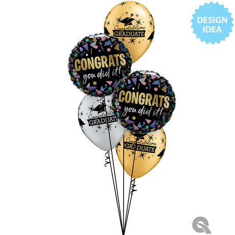 Foil Balloon Congrats You Did It Metallic