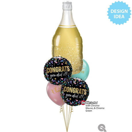 Foil Balloon Congrats You Did It Metallic