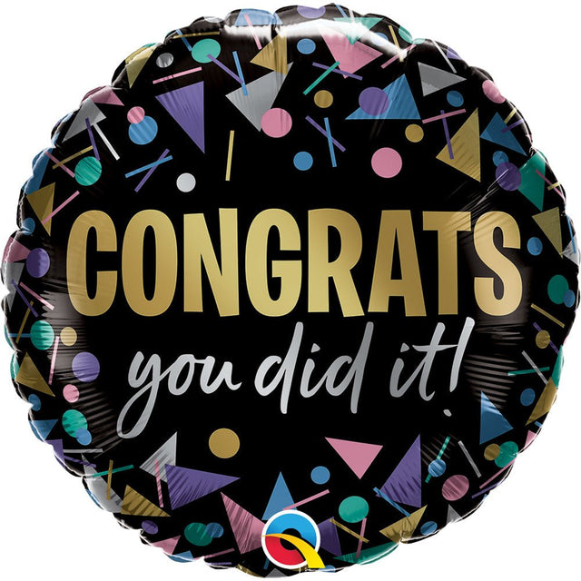 Foil Balloon Congrats You Did It Metallic