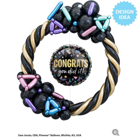 Foil Balloon Congrats You Did It Metallic