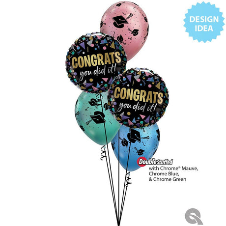 Foil Balloon Congrats You Did It Metallic