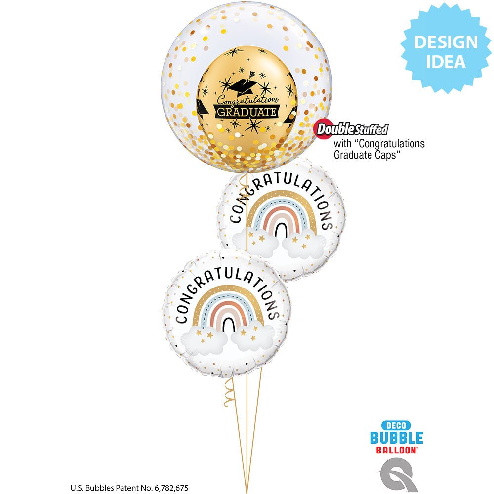 Foil Balloon Congratulations Boho Rainbow 18 Inch