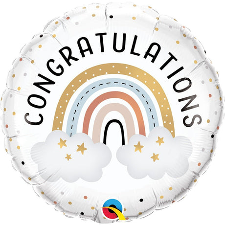 Foil Balloon Congratulations Boho Rainbow 18 Inch