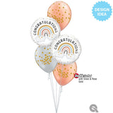 Foil Balloon Congratulations Boho Rainbow 18 Inch