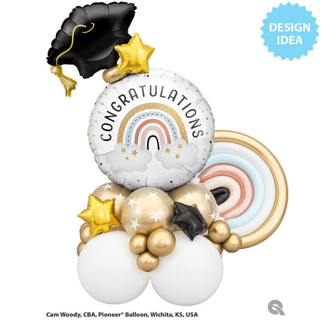 Foil Balloon Congratulations Boho Rainbow 18 Inch