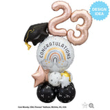 Foil Balloon Congratulations Boho Rainbow 18 Inch