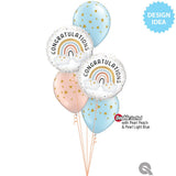 Foil Balloon Congratulations Boho Rainbow 18 Inch
