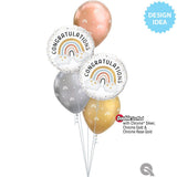 Foil Balloon Congratulations Boho Rainbow 18 Inch