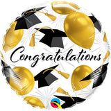 Graduation Foil Balloon Congratulations Gold 18 Inch