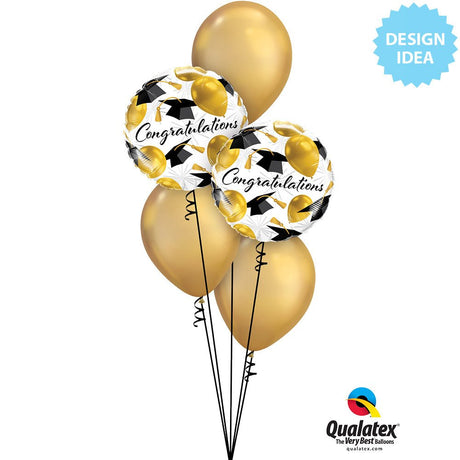 Graduation Foil Balloon Congratulations Gold 18 Inch