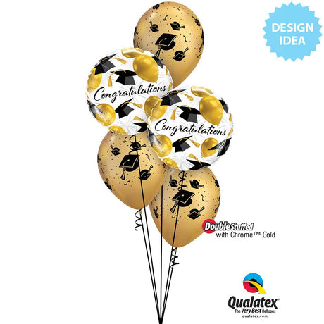 Graduation Foil Balloon Congratulations Gold 18 Inch
