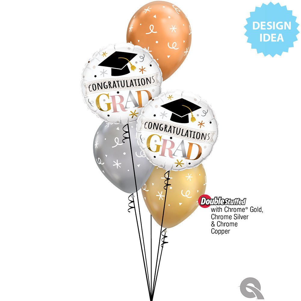 Graduation Foil Balloon 18 Inch Rose Gold