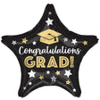 Foil Balloon Congratulations Grad Stars