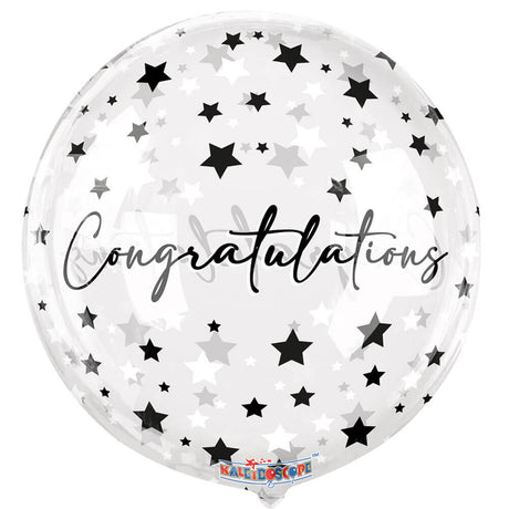 Plastic Balloon Congratulations Stars 18 Inch