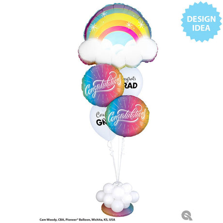 Foil Balloon Congratulations Vibrant Ombre 18 Inch