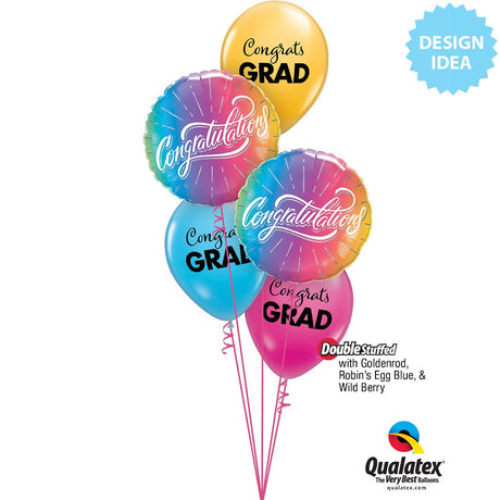 Foil Balloon Congratulations Vibrant Ombre 18 Inch