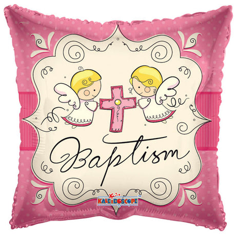 Foil Balloon Cute Angels Baptism Girl