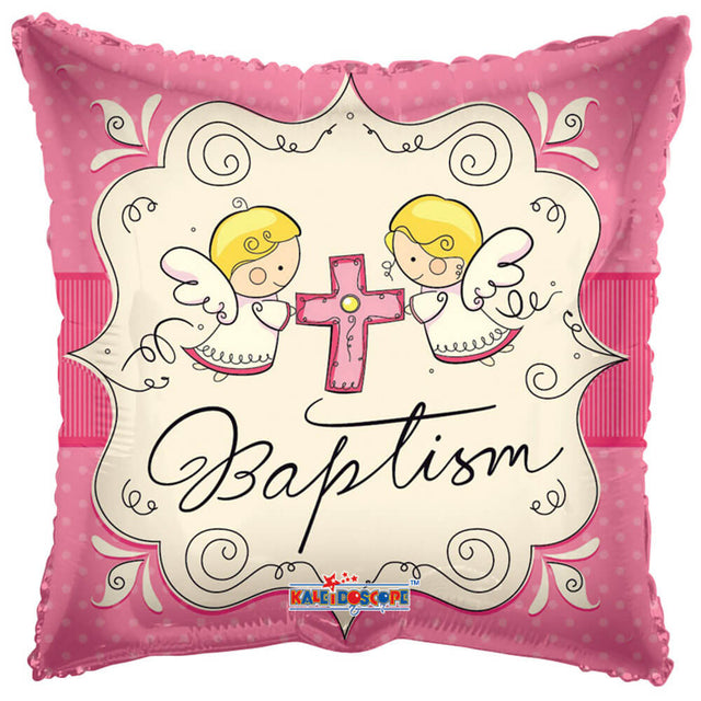 Foil Balloon Cute Angels Baptism Girl