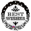 Foil Balloon Damask & Dots Best Wishes 18 Inch