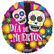 Foil Balloon Dia De Muertos Colorful 18 Inch