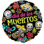 Foil Balloon Dia De Muertos Skulls