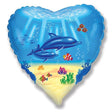 Foil Balloon Dolphin Family 18 Inch