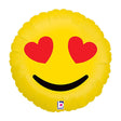 Foil Balloon Emoji Hearts 18 Inch