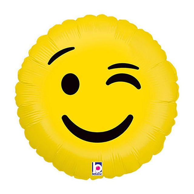 Emoji Wink Foil Balloon