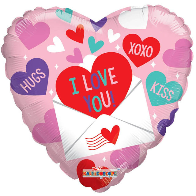 Plastic Balloon Envelope and Hearts Heart