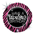 Foil Balloon Fabulous Zebra Birthday