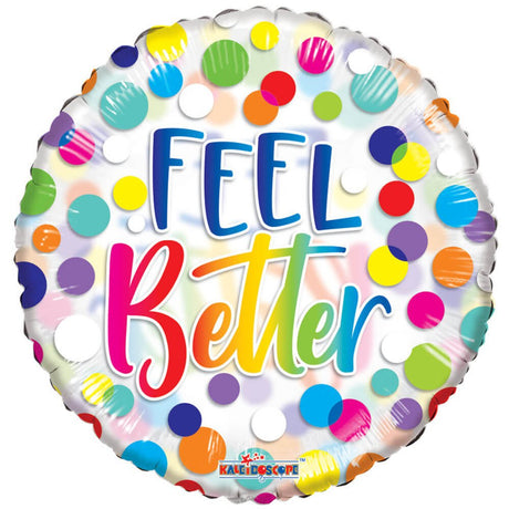Foil Balloon Feel Better Dots Clear View