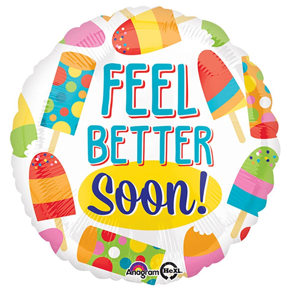 Foil Balloon Feel Better Soon Popsicle