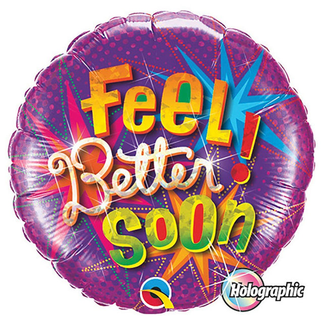 Foil Balloon Feel Better Soon Star Bursts