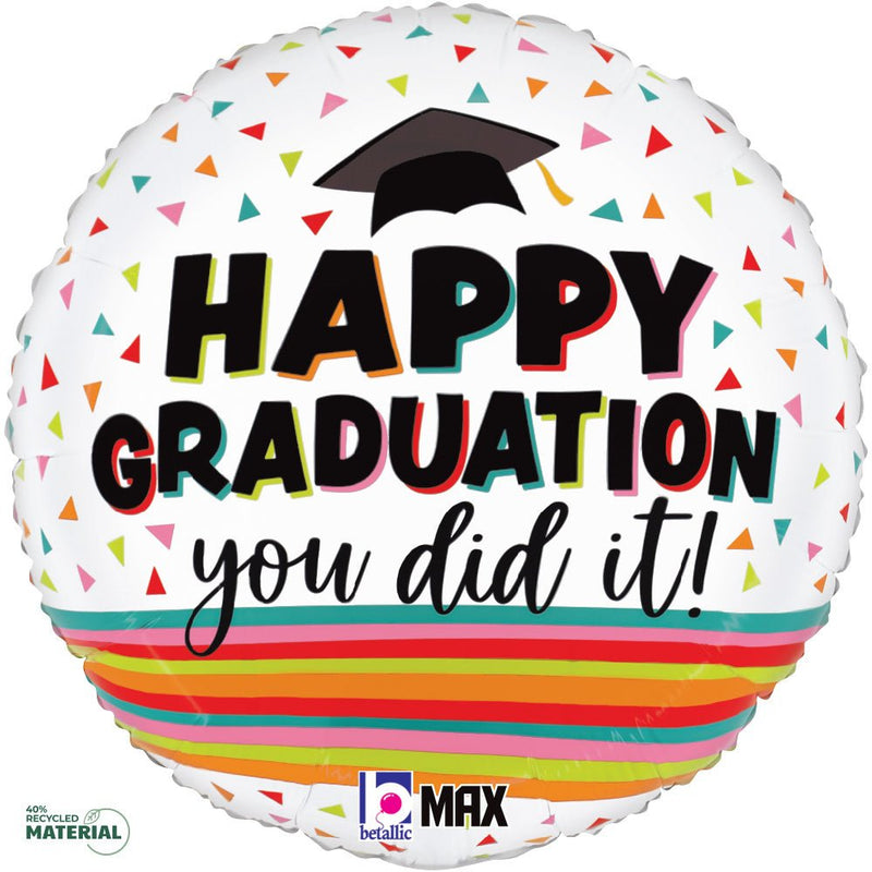 Graduation Foil Balloon 18 Inch Festive