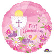 First Communion Pink Foil Balloon