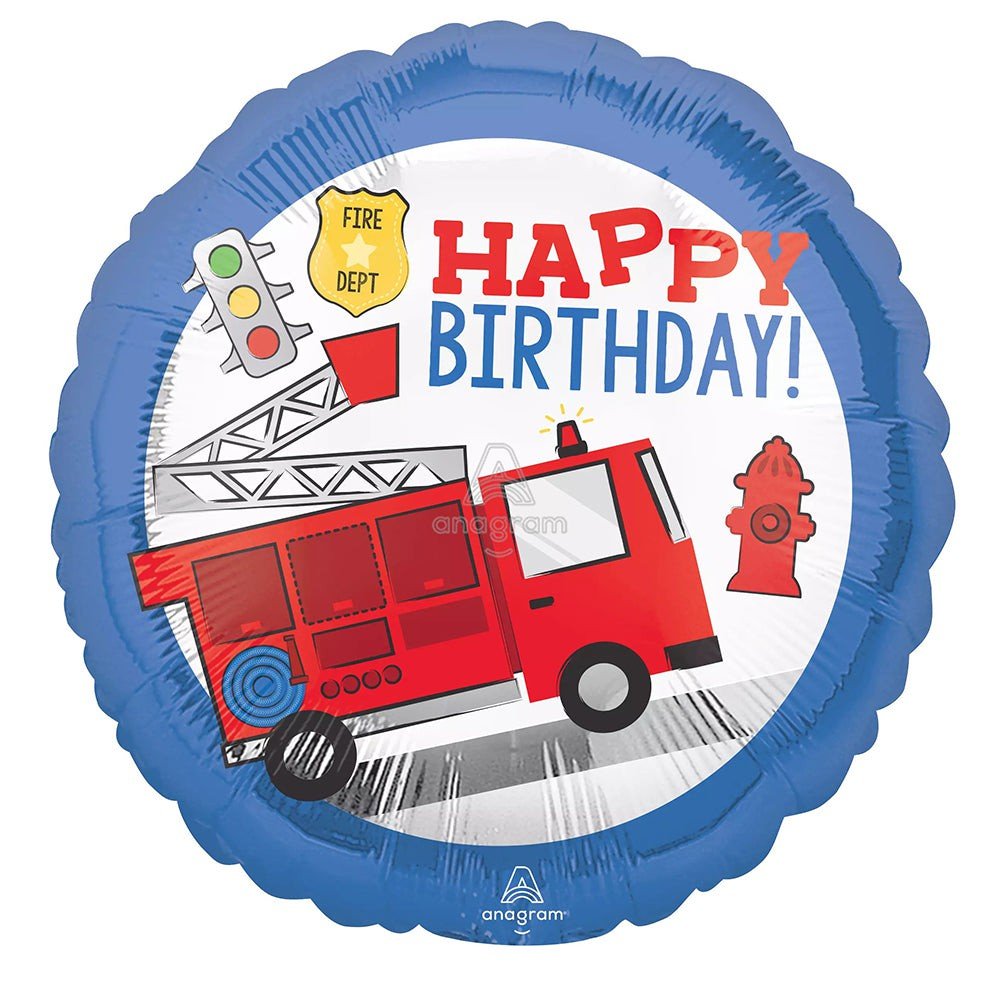 Fire Truck Foil Balloon