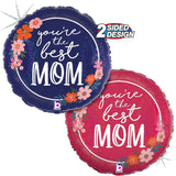 Foil Balloon Floral Best Mom