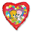Foil Balloon Flower Cats 18 Inch