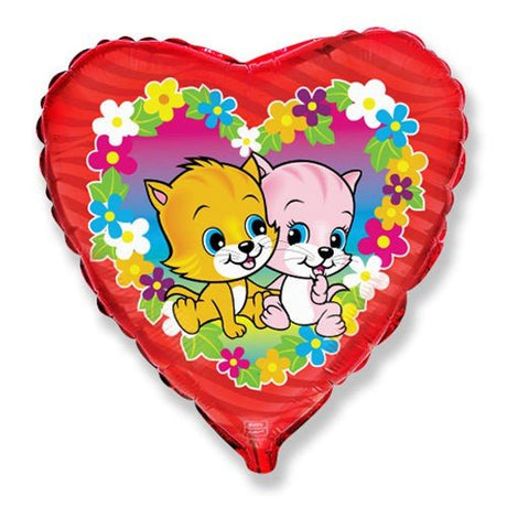 Foil Balloon Flower Cats 18 Inch