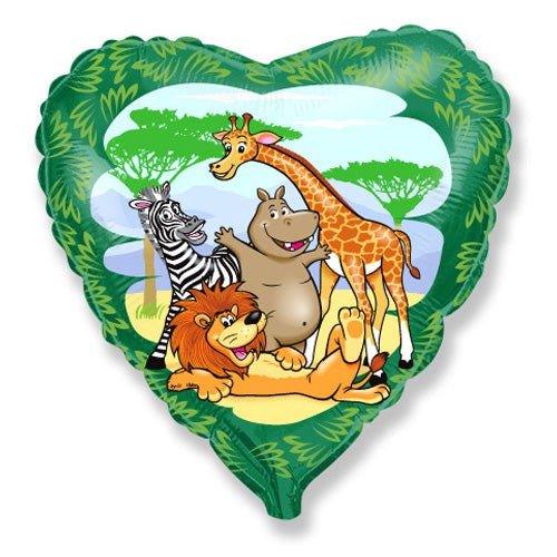 Foil Balloon Friends In The Jungle 18 Inch